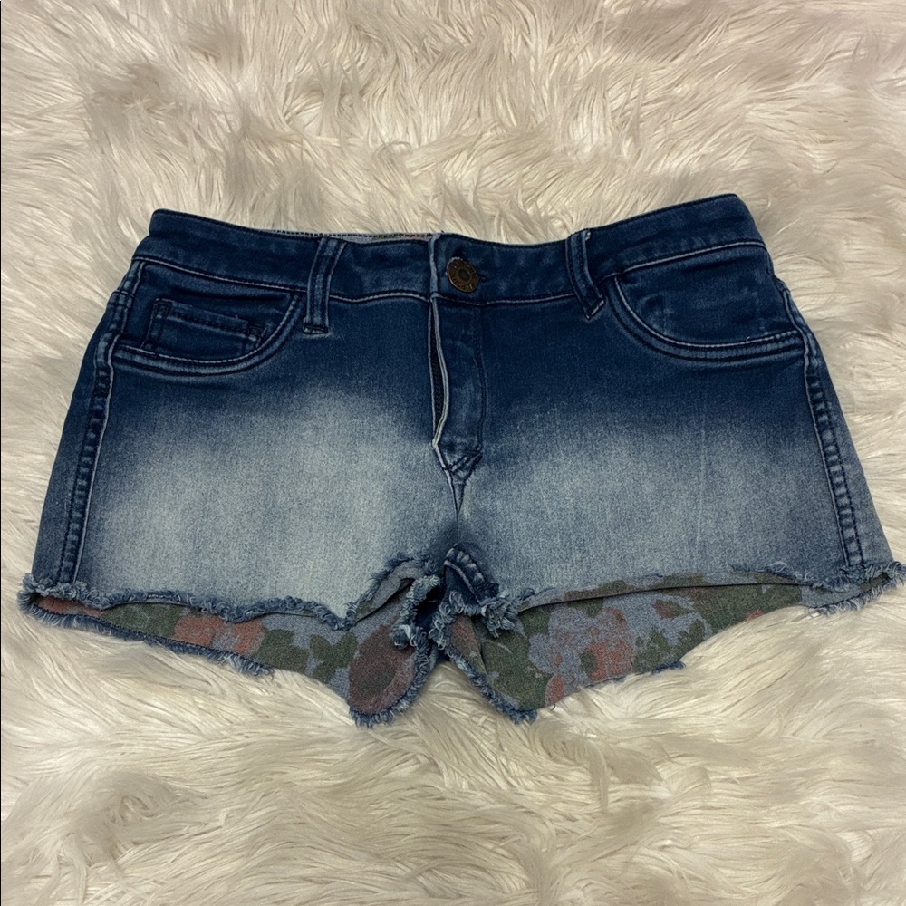 Flipside Reversible Denim Floral Women's Jean Shorts
